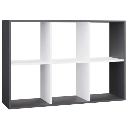 Regał Malax 2X3 ANTRACYT BIAŁY-1
