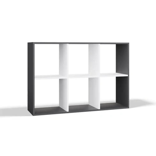 Regał Malax 2X3 ANTRACYT BIAŁY-7
