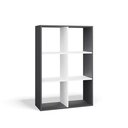 Regał Malax 2X3 ANTRACYT BIAŁY-9