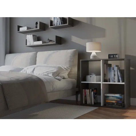 Regał Malax 2x2 ANTRACYT BIAŁY-2