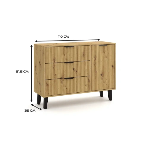 Komoda Scandi 1D3S SLIM DĄB ARTISAN-2