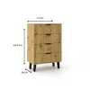 Komoda Scandi 4S SLIM DĄB ARTISAN-3