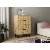 Komoda Scandi 4S SLIM DĄB ARTISAN-2