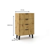 Komoda Scandi 4S SLIM DĄB ARTISAN-3