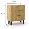 Komoda Scandi 3S SLIM DĄB ARTISAN-3
