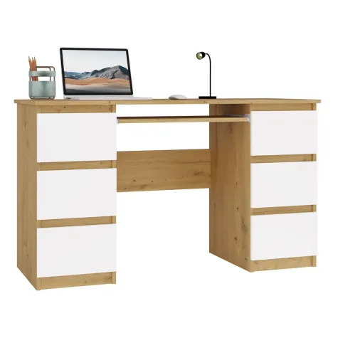 Biurko Kuba KUBA DĄB ARTISAN BIEL-1