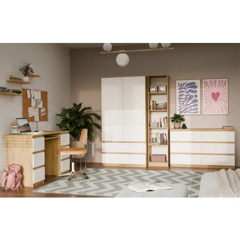 Biurko Kuba KUBA DĄB ARTISAN BIEL-5