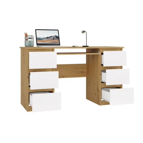 Biurko Kuba KUBA DĄB ARTISAN BIEL-13