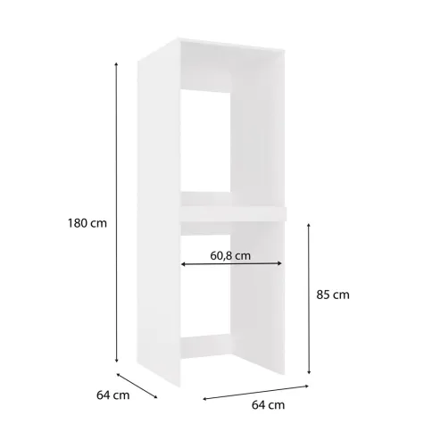 Szafka na Pralkę i Suszarkę POLA TWIN Biała-4
