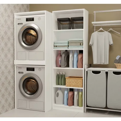 Szafka na Pralkę i Suszarkę POLA TWIN Biała-7