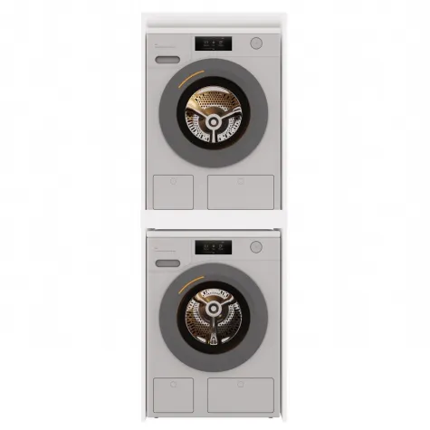 Szafka na Pralkę i Suszarkę POLA TWIN Biała-8