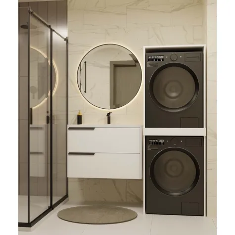 Szafka na Pralkę i Suszarkę POLA TWIN Biała-9