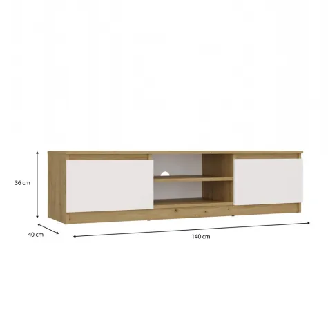 RTV Malwa 140 DĄB ARTISAN BIEL-10