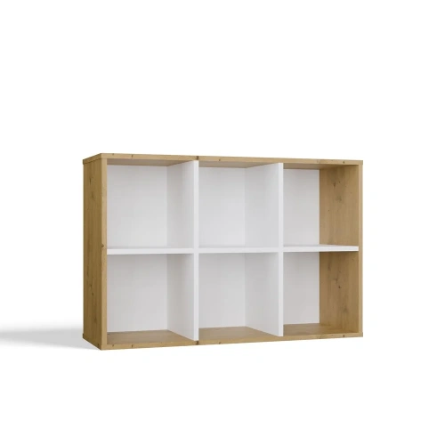 Regał Malax MINI 2X3 DĄB ARTISAN BIEL-5