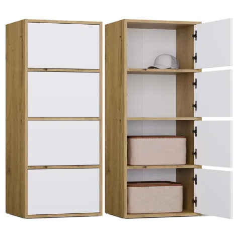 Komoda ALMA Front BIEL Korpus DĄB ARTISAN-1