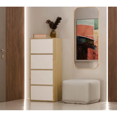 Komoda ALMA Front BIEL Korpus DĄB ARTISAN-2