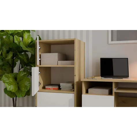 Komoda ALMA Front BIEL Korpus DĄB ARTISAN-5