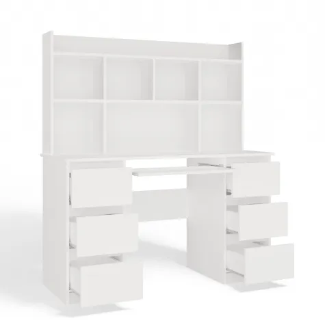 Biurko KUBA+ NADSTAWKA Zestaw BIAŁY-12