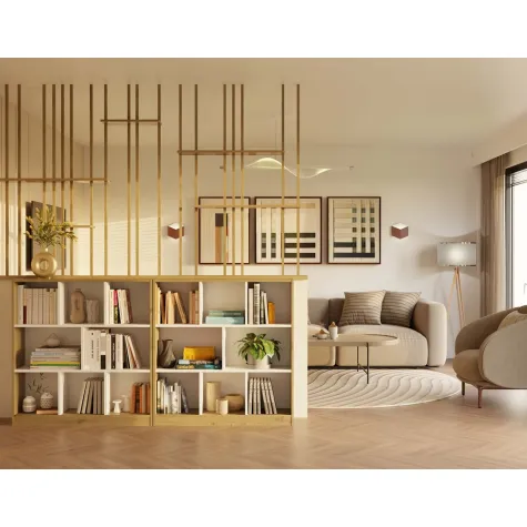 Regał Fiesta 8P DĄB ARTISAN / BIEL-4