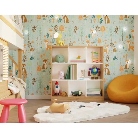 Regał Fiesta 8P DĄB ARTISAN / BIEL-6