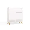 Komoda COLIN Szafka 2 Drzwi 1 Szuflada Z Nóżkami BIAŁY-8