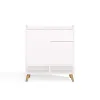 Komoda COLIN Szafka 2 Drzwi 1 Szuflada Z Nóżkami BIAŁY-10
