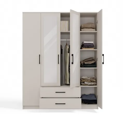 Szafa Romana 160 X 205 LUSTRO KASZMIR BEŻ-8