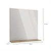 LUSTRO ŁAZIENKOWE Z PÓŁKĄ TIGO 60x61,5 CM DĄB EVOKE DO ŁAZIENKI PRZEDPOKOJU-11