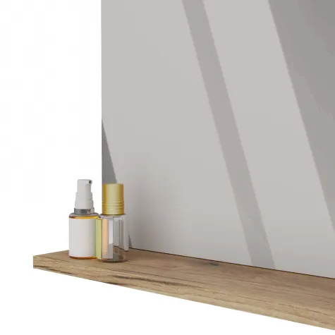 LUSTRO ŁAZIENKOWE Z PÓŁKĄ TIGO 60x61,5 CM DĄB EVOKE DO ŁAZIENKI PRZEDPOKOJU-13