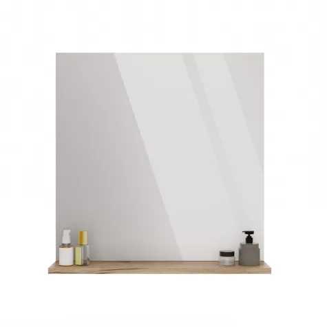 LUSTRO ŁAZIENKOWE Z PÓŁKĄ TIGO 60x61,5 CM DĄB EVOKE DO ŁAZIENKI PRZEDPOKOJU-14