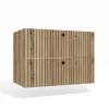 SZAFKA POD UMYWALKĘ TIGO 80 2S DĄB EVOKE 2 SZUFLADY RYFLOWANY FRONT WISZĄCA-1