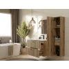 SZAFKA POD UMYWALKĘ TIGO 80 2S DĄB EVOKE 2 SZUFLADY RYFLOWANY FRONT WISZĄCA-3
