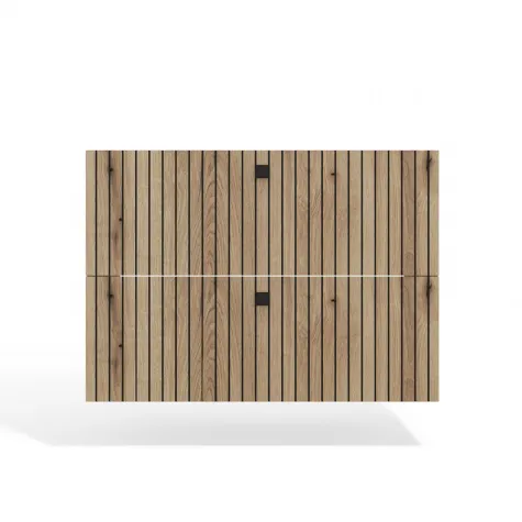 SZAFKA POD UMYWALKĘ TIGO 80 2S DĄB EVOKE 2 SZUFLADY RYFLOWANY FRONT WISZĄCA-12