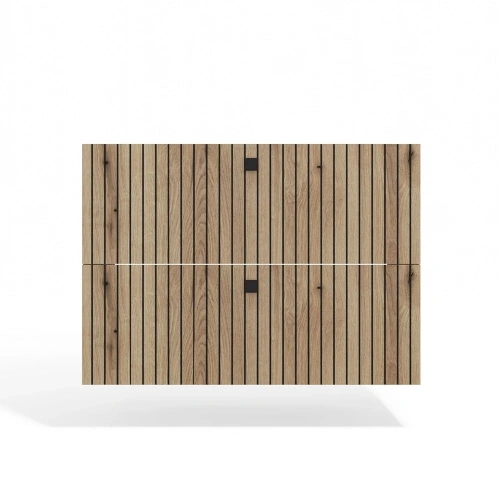 SZAFKA POD UMYWALKĘ TIGO 80 2S DĄB EVOKE 2 SZUFLADY RYFLOWANY FRONT WISZĄCA-12