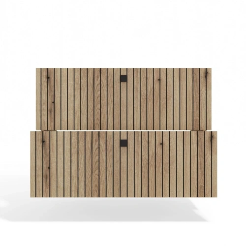 SZAFKA POD UMYWALKĘ TIGO 80 2S DĄB EVOKE 2 SZUFLADY RYFLOWANY FRONT WISZĄCA-14