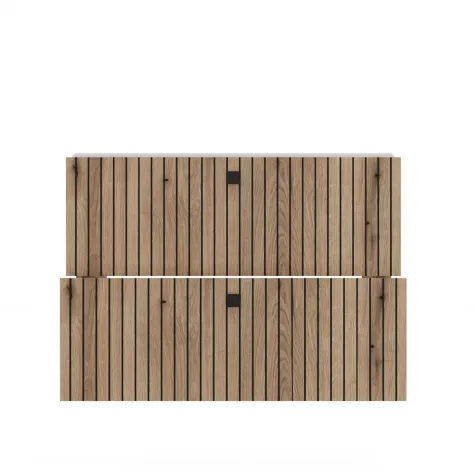 SZAFKA POD UMYWALKĘ TIGO 80 2S DĄB EVOKE RYFLOWANY FRONT + UMYWALKA-15