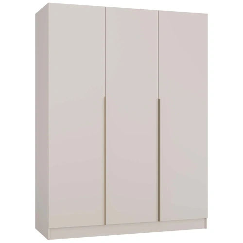 SZAFA SENSO 3D 150 CM 3 DRZWI ZŁOTE UCHWYTY DO SALONU SYPIALNI KASZMIR BEŻ-1