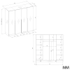 SZAFA SENSO 4D 200 CM 4 DRZWI ZŁOTE UCHWYTY DO SALONU SYPIALNI KASZMIR BEŻ-8