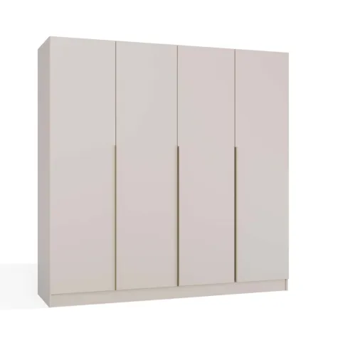 SZAFA SENSO 4D 200 CM 4 DRZWI ZŁOTE UCHWYTY DO SALONU SYPIALNI KASZMIR BEŻ-10