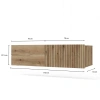 SZAFKA POD UMYWALKĘ TIGO 1D2S DĄB EVOKE 140 CM 2 SZUFLADY RYFLOWANY FRONT WISZĄCA-7