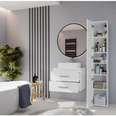 SZAFKA POD UMYWALKĘ NEL 60 ŁAZIENKOWA 2 SZUFLADY BIAŁA-3