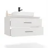SZAFKA POD UMYWALKĘ NEL 80 ŁAZIENKOWA BIAŁA WISZĄCA 2 SZUFLADY-15