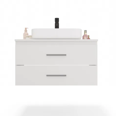 SZAFKA POD UMYWALKĘ NEL 80 ŁAZIENKOWA BIAŁA WISZĄCA 2 SZUFLADY-13