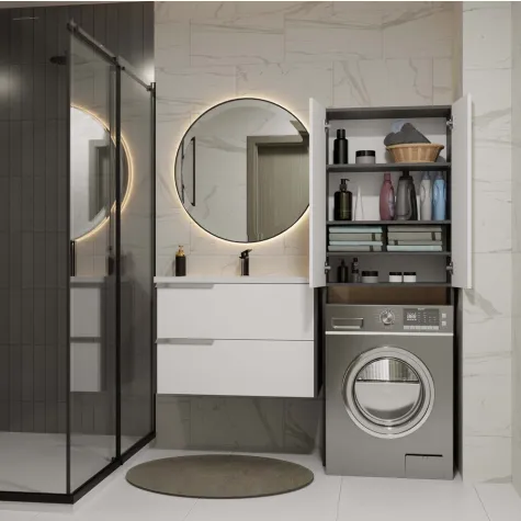 Szafka na pralkę Pola DD ANTRACYT / BIAŁY-2