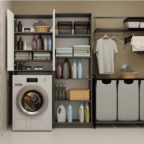 Szafka na pralkę Pola DD ANTRACYT / BIAŁY-3