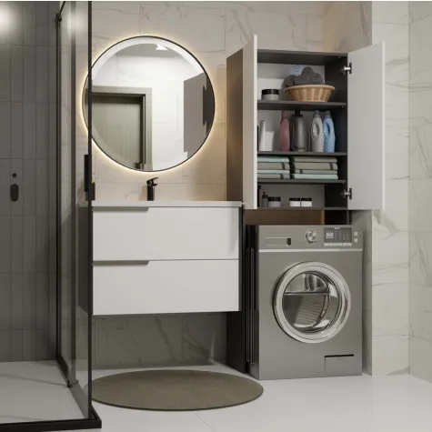 Szafka na pralkę Pola DD ANTRACYT / BIAŁY-4