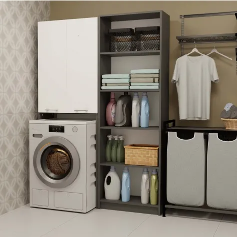 Szafka na pralkę Pola DD ANTRACYT / BIAŁY-5