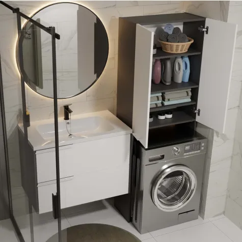 Szafka na pralkę Pola DD ANTRACYT / BIAŁY-6