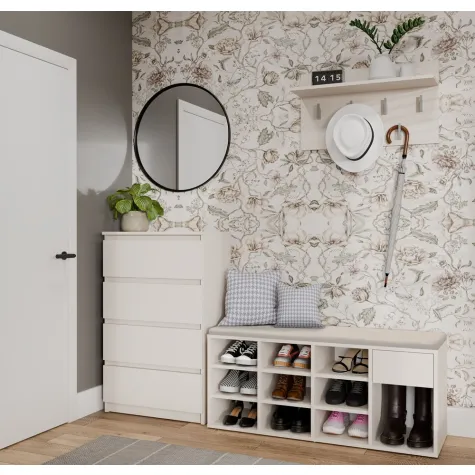 Szafka Na Obuwie Buty Otwarta TALLIN KASZMIR BEŻ Do Przedpokoju-3