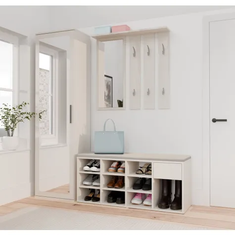 Szafka Na Obuwie Buty Otwarta TALLIN KASZMIR BEŻ Do Przedpokoju-5